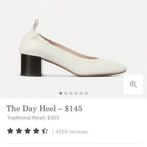 Everlane size 6 day heel in bone color